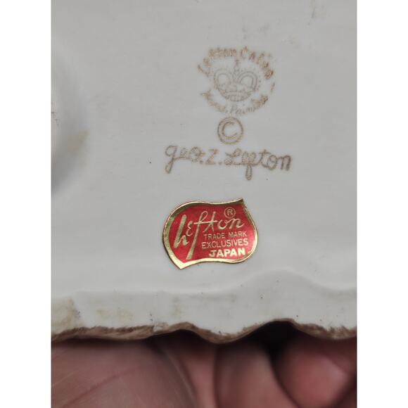 Vintage George Z. Lefton Porcelain Bisque Figurine - Country Doctor Examines Boy - Picture 6 of 10